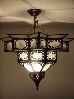 Moroccan Star Lantern: large, white