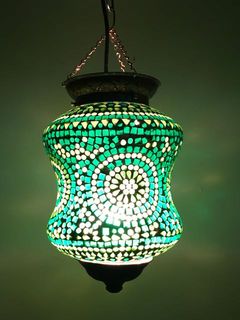 Green Mosaic Lantern
