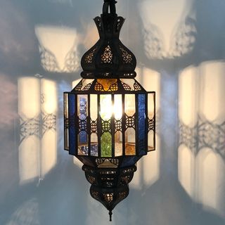 Layla Lantern Clear & Colour