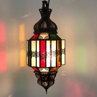 Layla Lantern White & Colour