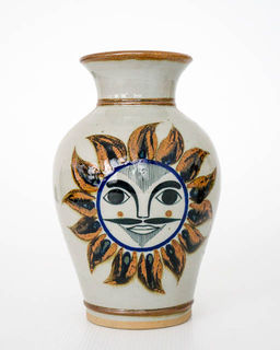 Hand Painted Mexican Vase 9