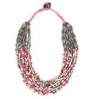 Boho Beaded Necklace Pastel