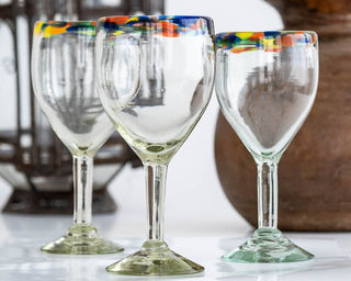 Confetti Rim Wine Glass