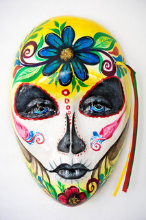 Day of the Dead Sugar Skull Yellow