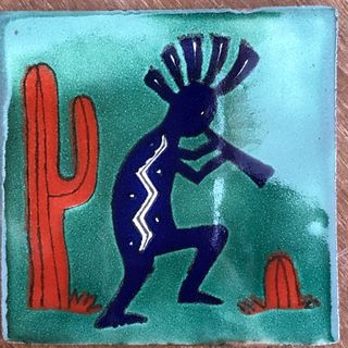 Kokopelli Tile Green