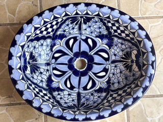 Hand Painted Mexican Basin 3: Large 