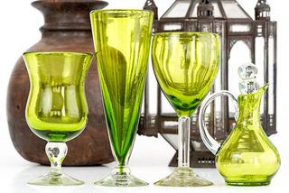 Green Olive Oil Bottle