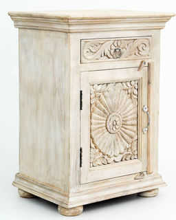 Zahara Bedside Table Whitewash