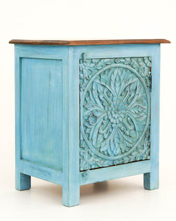 Boho Bedside Table Blue