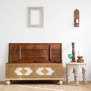 Brass Boho Blanket Box