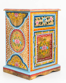 Painted Boho Bedside Table