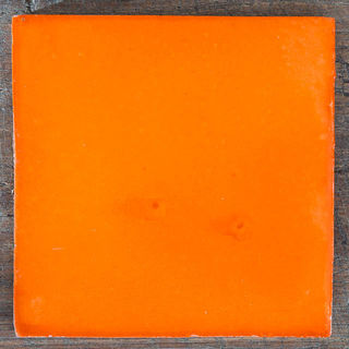 Solid Bright Orange Talavera Tile