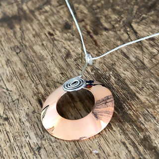 Mexican Copper Circle of Life Necklace