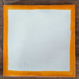 Solid Yellow White Linea Tile