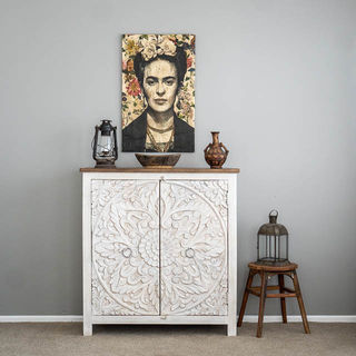 Mandala Circle Sideboard White 