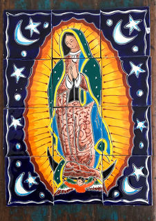 Our Lady of Guadalupe Tile Mural Colourful