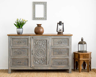 Kailani 6 Drawer Sideboard Grey 