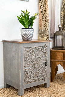 Mandala Side Table Grey