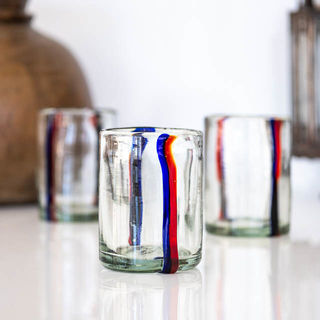 Indie Glass Red & Blue