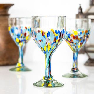 Summer Confetti Wine Glass