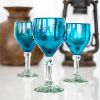 Turquoise Wine Glass