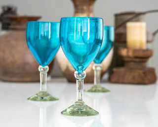 Turquoise Wine Glass