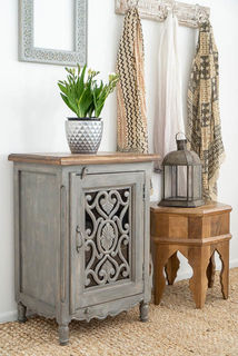 Harper Bedside Table Grey