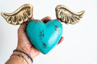 Sacred Heart Medium Turquoise