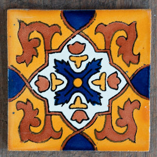 Granada Tile Dark Blue Cross