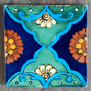 Peacock Flores Tile B