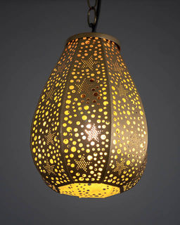 Nisha Lantern Brass Coloured