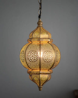 Amari Lantern Brass Coloured