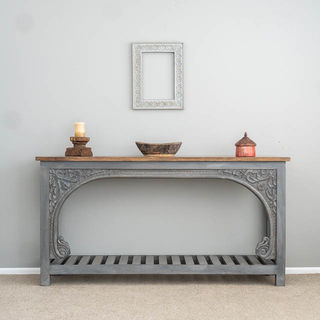 Bohemian Carved Console Grey