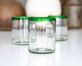 Green Top Tumbler Glass