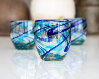 Blue Swirl Glass