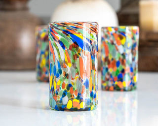Full Confetti Tumbler Glass