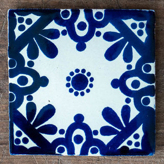 Tal Azul Triangulo Talavera Tile 