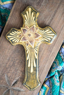 Mexican Cross with Tin Flower 5