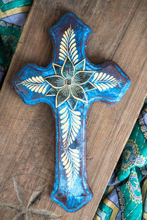 Mexican Cross with Tin Flower 6