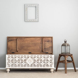 Ananya Blanket Box Whitewashed