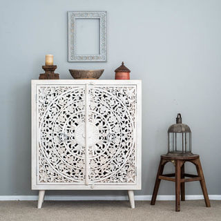 Elegant Mandala Sideboard White