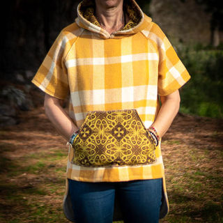 Mustard Retro Blanket Hoodie Size Size 8-10