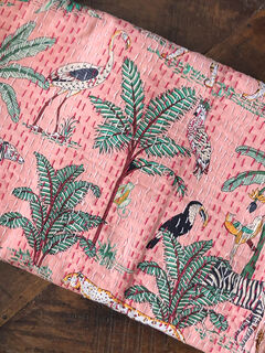 Jungle Kantha Quilt Apricot
