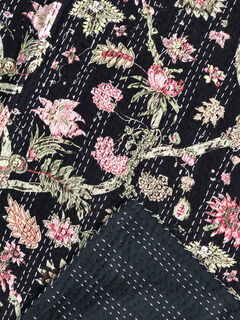 Midnight Dreams Kantha Quilt