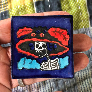 50mm x 50mm Day of the Dead Tile 9