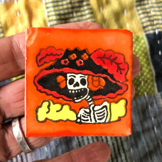 50mm x 50mm Day of the Dead Tile 10