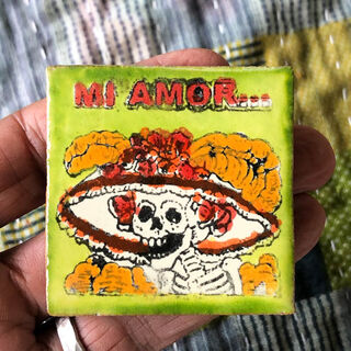 50mm x 50mm Day of the Dead Tile 12