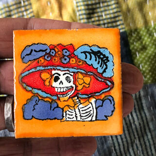 50mm x 50mm Day of the Dead Tile 13