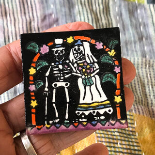 50mm x 50mm Day of the Dead Tile 23