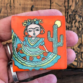 50mm x 50mm Frida Kahlo Tile 21